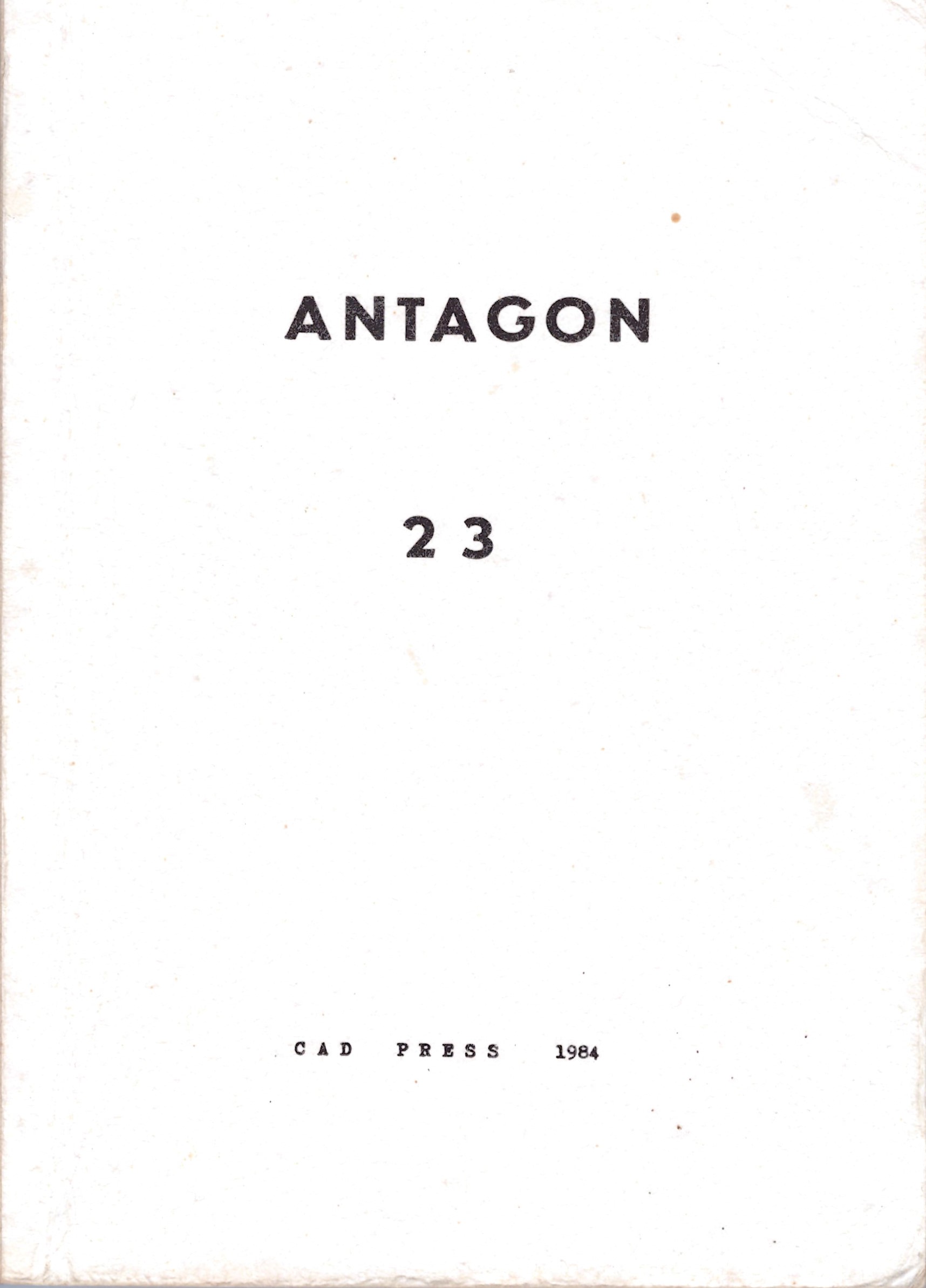 Antagon 23 - samizdatová kulturní revue 