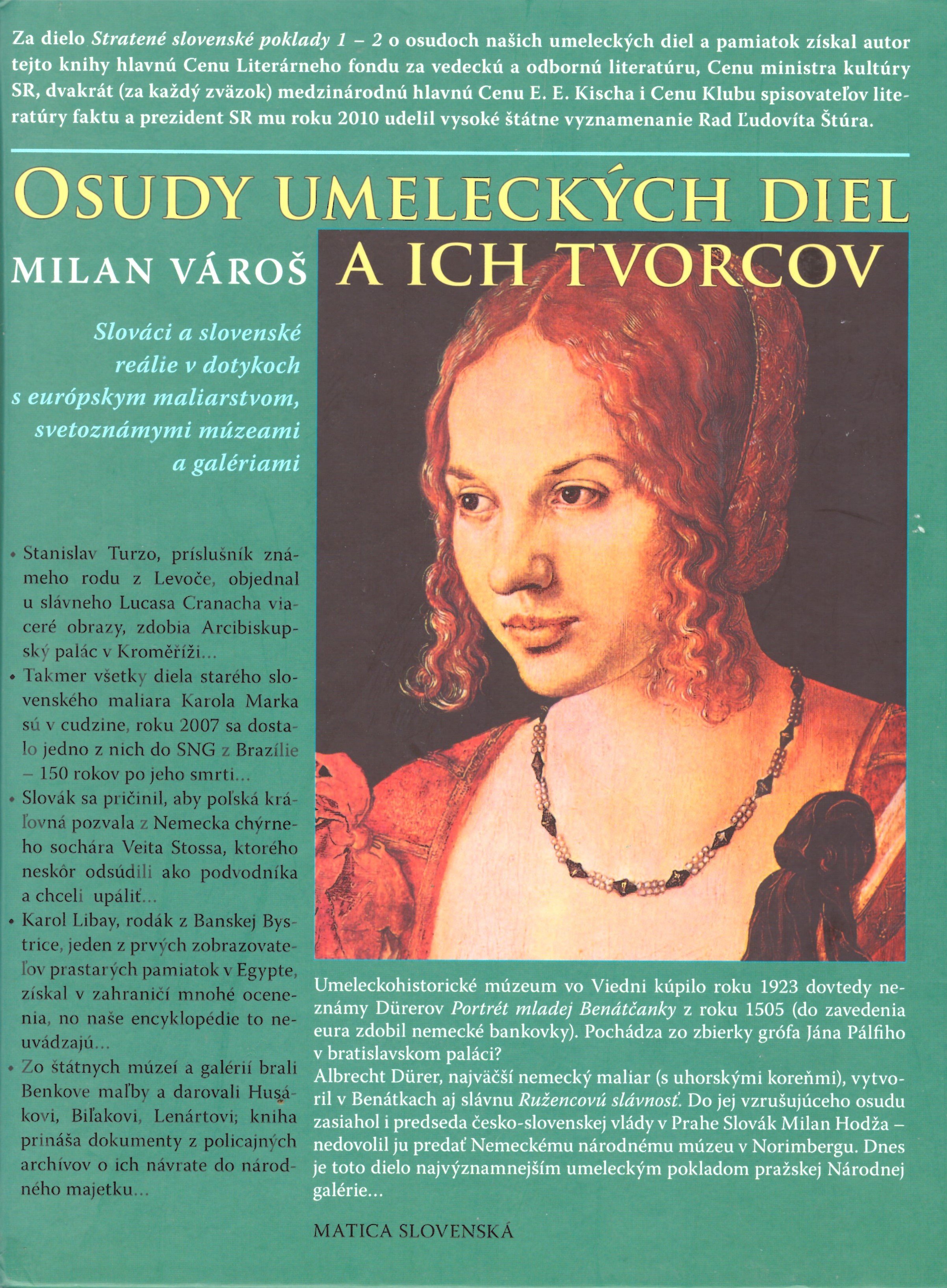 Milan Vároš: Osudy umeleckých diel a ich tvorcov